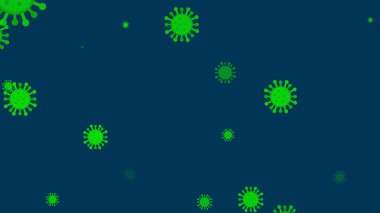 Coronavirus desenli afiş arkaplanı. Soyut sağlık hizmetleri Illustrasyon kavramı COVID-19.