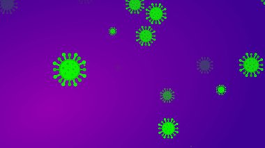Coronavirus desenli afiş arkaplanı. Soyut sağlık hizmetleri Illustrasyon kavramı COVID-19.