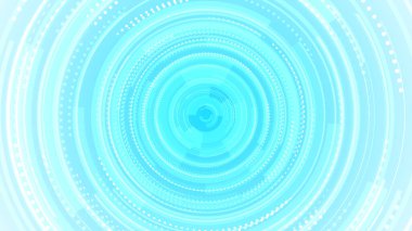 Daire şeklinde beyaz mavi parlak teknoloji yüksek teknoloji. Soyut grafik dijital gelecek konsept tasarımı.