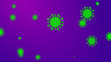 Coronavirus desenli afiş arkaplanı. Soyut sağlık hizmetleri Illustrasyon kavramı COVID-19.