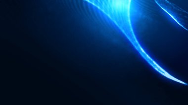 Nokta mavi dalga ışık ekran gradyan doku arkaplanı. Soyut ai teknolojisi büyük veri dijital arkaplanı. 3d oluşturma.