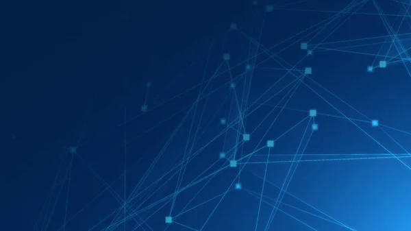 Abstrakcyjna Niebieska Sieć Poligonowa Tłem Technologii Łączenia Abstrakcyjne Kropki Linie — Zdjęcie stockowe