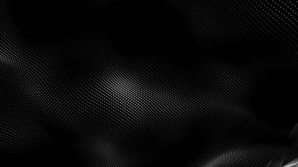 Dot White Black Wave Technology Texture Background Abstract Big Data — Stock Photo, Image