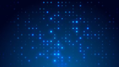 Nokta beyaz desenli ekran ışık eğimli doku arka planına öncülük etti. Soyut teknoloji büyük veri dijital arkaplanı. 3d oluşturma.