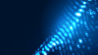 Nokta mavi dalga ışık ekran gradyan doku arkaplanı. Soyut ai teknolojisi büyük veri dijital arkaplanı. 3d oluşturma.