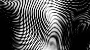 Nokta beyaz dalga teknolojisi dokusu. Soyut büyük veri dijital konsepti. 3d oluşturma.