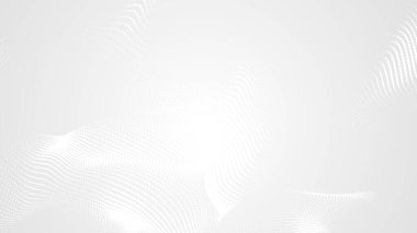 Nokta beyaz dalgalı ışık teknolojisi dokusu arka plan. Soyut büyük veri dijital konsepti. 3d oluşturma.