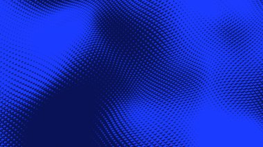 Nokta mavi dalga ışık ekran gradyan doku arkaplanı. Soyut teknoloji büyük veri dijital arkaplanı. 3d oluşturma.