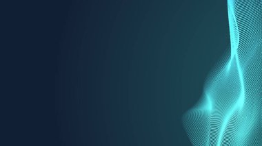 Nokta yeşil dalga ışık ekran gradyan doku arka planı. Soyut teknoloji büyük veri dijital arkaplanı. 3d oluşturma.