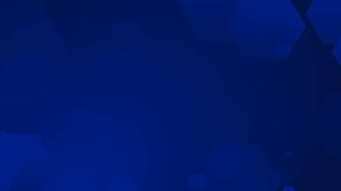 Altıgen geometrik mavi şablon teknolojisi yüksek teknolojili koyu arkaplan. Soyut grafik dijital gelecek bilim konsept tasarımı.