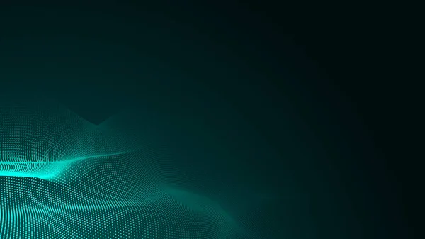 Punkt Grüne Welle Licht Bildschirm Farbverlauf Textur Hintergrund Abstrakte Technologie — Stockfoto
