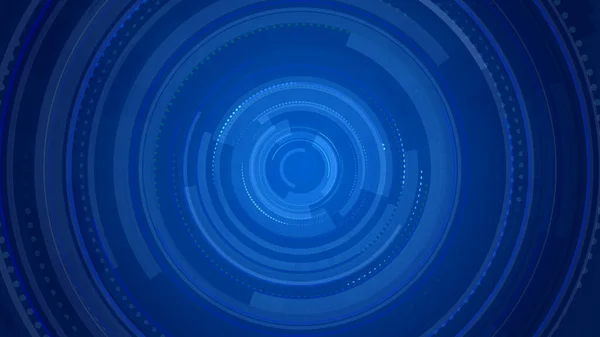 Circle blue neon light technology Hi-tech dark background. Abstract graphic digital future concept design.