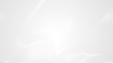 Nokta beyaz dalgalı ışık teknolojisi dokusu arka plan. Soyut büyük veri dijital konsepti. 3d oluşturma.