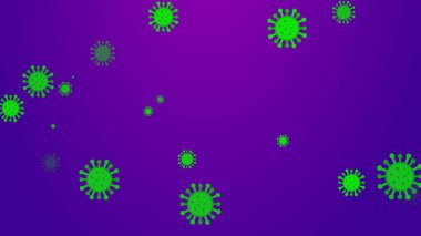 Coronavirus desenli afiş arkaplanı. Soyut sağlık hizmetleri Illustrasyon kavramı COVID-19.