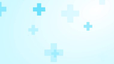 Tıbbi beyaz mavi haç desenli arka plan. Soyut sağlık teknolojisi ve bilim konsepti.