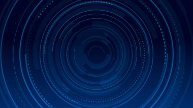Daire mavi teknoloji yüksek teknoloji. Soyut grafik dijital gelecek konsept tasarımı.