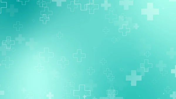 Medical Green Blue Cross Pattern Background Abstract Healthcare Technology Science — Stock Photo, Image