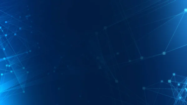 Abstrakcyjna Niebieska Sieć Poligonowa Tłem Technologii Łączenia Abstrakcyjne Kropki Linie — Zdjęcie stockowe