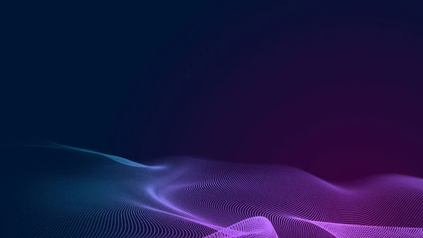 红色紫色波纹光变暗背景摘要技术大数据数字背景3d渲染 图库照片 C Papapig
