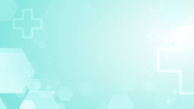 Altıgen çapraz geometrik mavi desenli tıbbi parlak arka plan. Soyut grafik tasarım teknolojisi ve bilim konsepti.