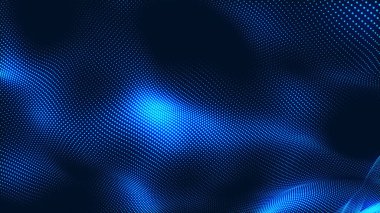 Nokta beyaz dalga ışık ekran gradyan doku arkaplanı. Soyut teknoloji büyük veri dijital arkaplanı. 3d oluşturma.