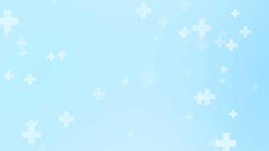 Soyut tıbbi beyaz, mavi haç desenli arka plan. Grafik çizimler sağlık teknolojisi ve bilim konsepti.