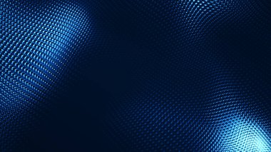 Nokta beyaz dalga ışık ekran gradyan doku arkaplanı. Soyut teknoloji büyük veri dijital arkaplanı. 3d oluşturma.