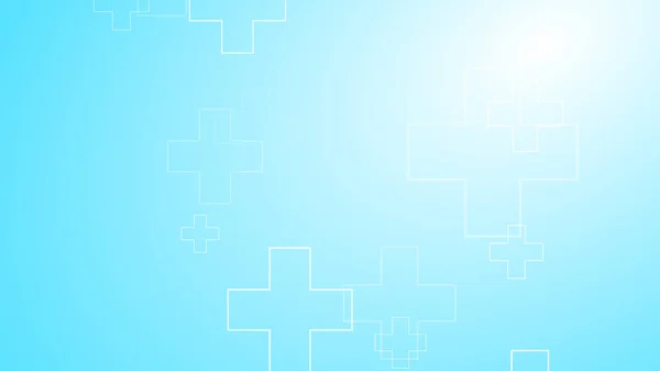 Abstract medical health blue cross pattern background. Graphic illustrations healthcare technology and science concept.