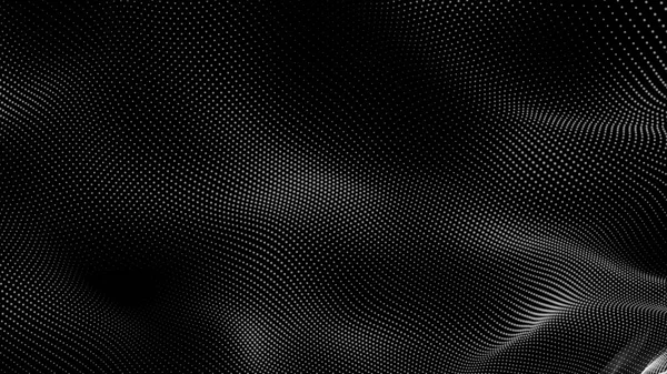 Dot Blanc Fond Texture Technologie Vague Noire Concept Numérique Abstrait — Photo