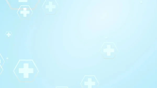 Sześciokąt Krzyż Geometryczny Biały Wzór Medyczny Jasny Niebieskim Tle Abstrakcyjna — Zdjęcie stockowe