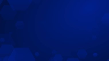 Altıgen geometrik mavi şablon teknolojisi yüksek teknolojili koyu arkaplan. Soyut grafik dijital gelecek bilim konsept tasarımı.