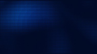 Nokta mavi desen ekran ışık gradyan doku arka planına yol açtı. Soyut teknoloji büyük veri dijital arkaplanı. 3d oluşturma.