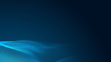 Nokta mavi dalga ışık ekran gradyan doku arkaplanı. Soyut teknoloji büyük veri dijital arkaplanı. 3d oluşturma.