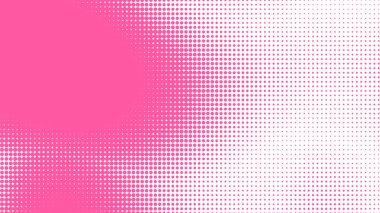 Nokta pembe desenli gradyan arkaplan. Soyut illüstrasyon pop sanat yarım ton ve retro tarzı. yaratıcı tasarım sevgililer günü konsepti,