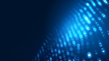 Nokta mavi dalga ışık ekran gradyan doku arkaplanı. Soyut ai teknolojisi büyük veri dijital arkaplanı. 3d oluşturma.