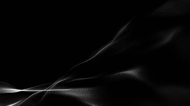 Nokta beyaz dalga teknolojisi dokusu. Soyut büyük veri dijital konsepti. 3d oluşturma.