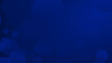 Altıgen geometrik mavi şablon teknolojisi yüksek teknolojili koyu arkaplan. Soyut grafik dijital gelecek bilim konsept tasarımı.