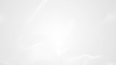 Nokta beyaz dalgalı ışık teknolojisi dokusu arka plan. Soyut büyük veri dijital konsepti. 3d oluşturma.