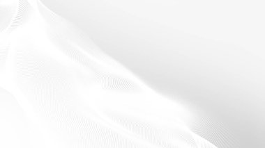 Nokta beyaz dalgalı ışık teknolojisi dokusu arka plan. Soyut büyük veri dijital konsepti. 3d oluşturma.