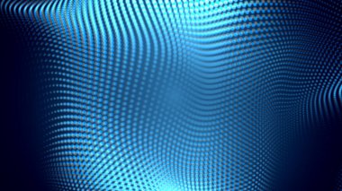 Nokta beyaz dalga ışık ekran gradyan doku arkaplanı. Soyut teknoloji büyük veri dijital arkaplanı. 3d oluşturma.