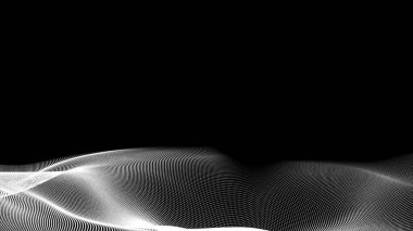 Nokta beyaz dalga teknolojisi dokusu. Soyut büyük veri dijital konsepti. 3d oluşturma.