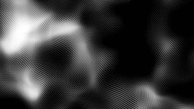 Nokta beyaz dalga teknolojisi dokusu. Soyut büyük veri dijital konsepti. 3d oluşturma.