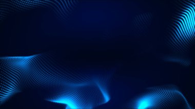 Nokta beyaz dalga ışık ekran gradyan doku arkaplanı. Soyut teknoloji büyük veri dijital arkaplanı. 3d oluşturma.