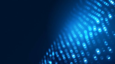 Nokta mavi dalga ışık ekran gradyan doku arkaplanı. Soyut ai teknolojisi büyük veri dijital arkaplanı. 3d oluşturma.