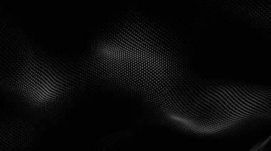 Nokta beyaz dalga teknolojisi dokusu. Soyut büyük veri dijital konsepti. 3d oluşturma.