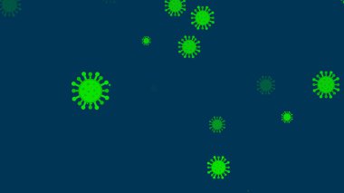 Coronavirus desenli afiş arkaplanı. Soyut sağlık hizmetleri Illustrasyon kavramı COVID-19.