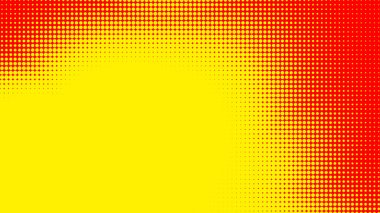 Noktalar yarım ton turuncu sarı renk desenli, teknolojik dijital arkaplanlı. Noktalar, yaz arkaplanlı sanat çizgi romanları..