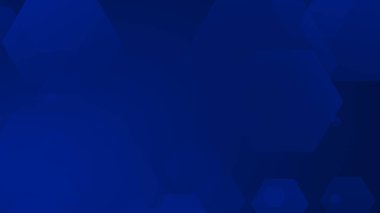 Altıgen geometrik mavi şablon teknolojisi yüksek teknolojili koyu arkaplan. Soyut grafik dijital gelecek bilim konsept tasarımı.