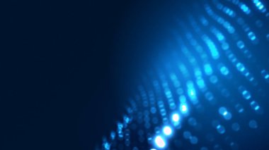 Nokta mavi dalga ışık ekran gradyan doku arkaplanı. Soyut ai teknolojisi büyük veri dijital arkaplanı. 3d oluşturma.