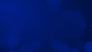 Altıgen geometrik mavi şablon teknolojisi yüksek teknolojili koyu arkaplan. Soyut grafik dijital gelecek bilim konsept tasarımı.